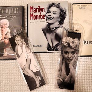 Marilyn Monroe Bundle Vintage Lot Unseen Archives Book Photo Bookmarks DVDs